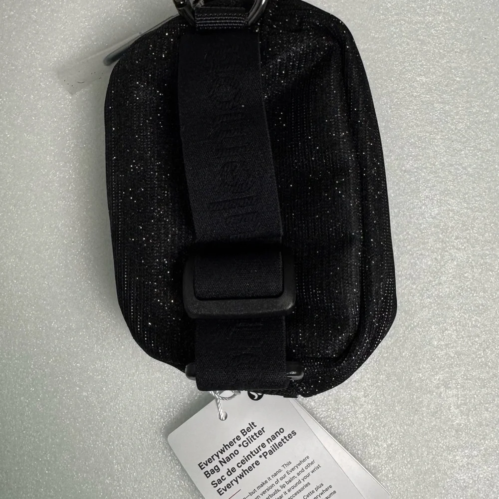 Lululemon everywhere  belt bag nano Black glitter  Pouch - Picture 3 of 4